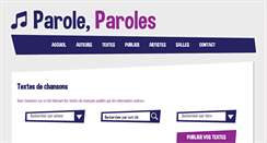 Desktop Screenshot of parole-paroles.com